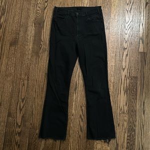 Mother Jeans The Hustler High-Rise Ankle Fray